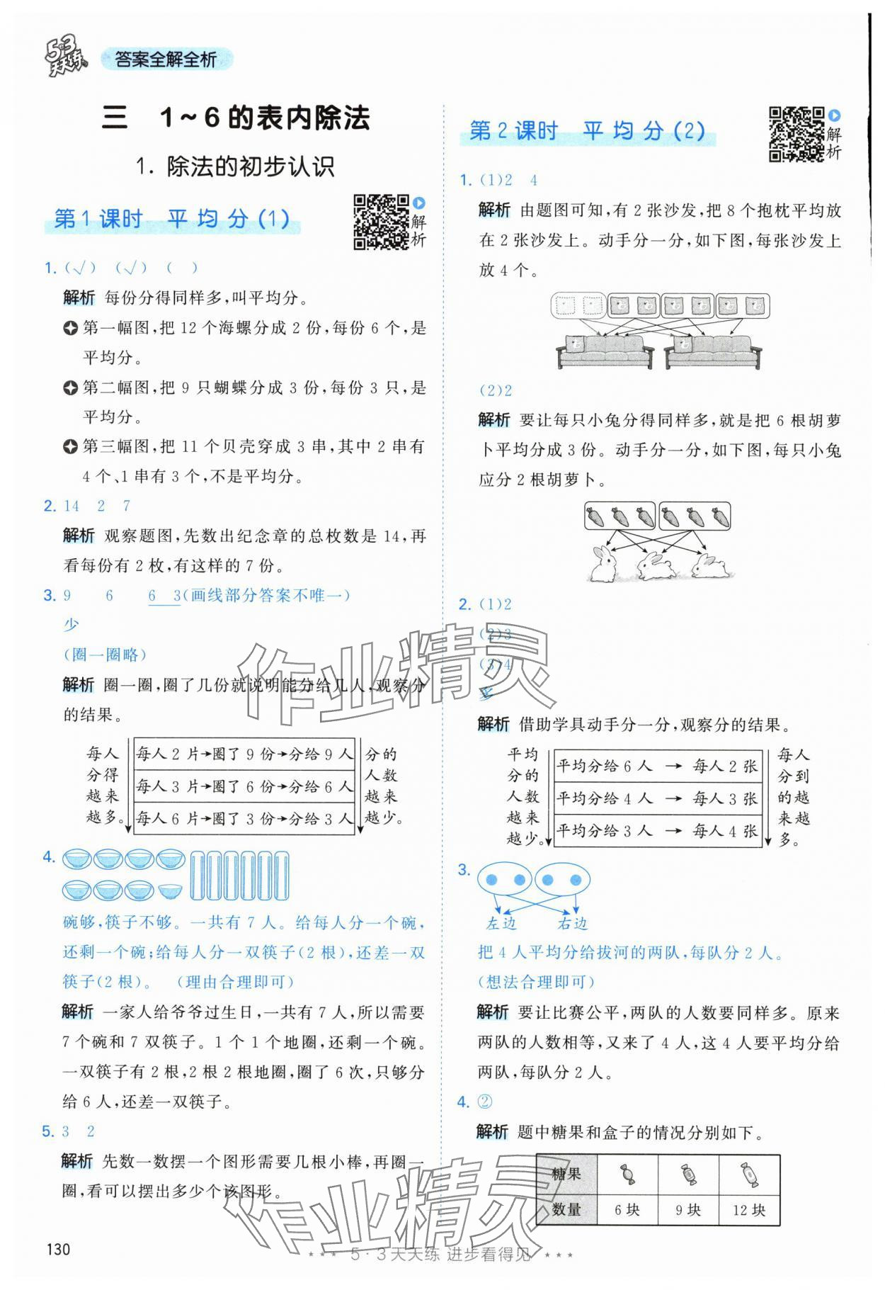 2025年53天天练二年级数学上册人教版&nbsp;参考答案第14页