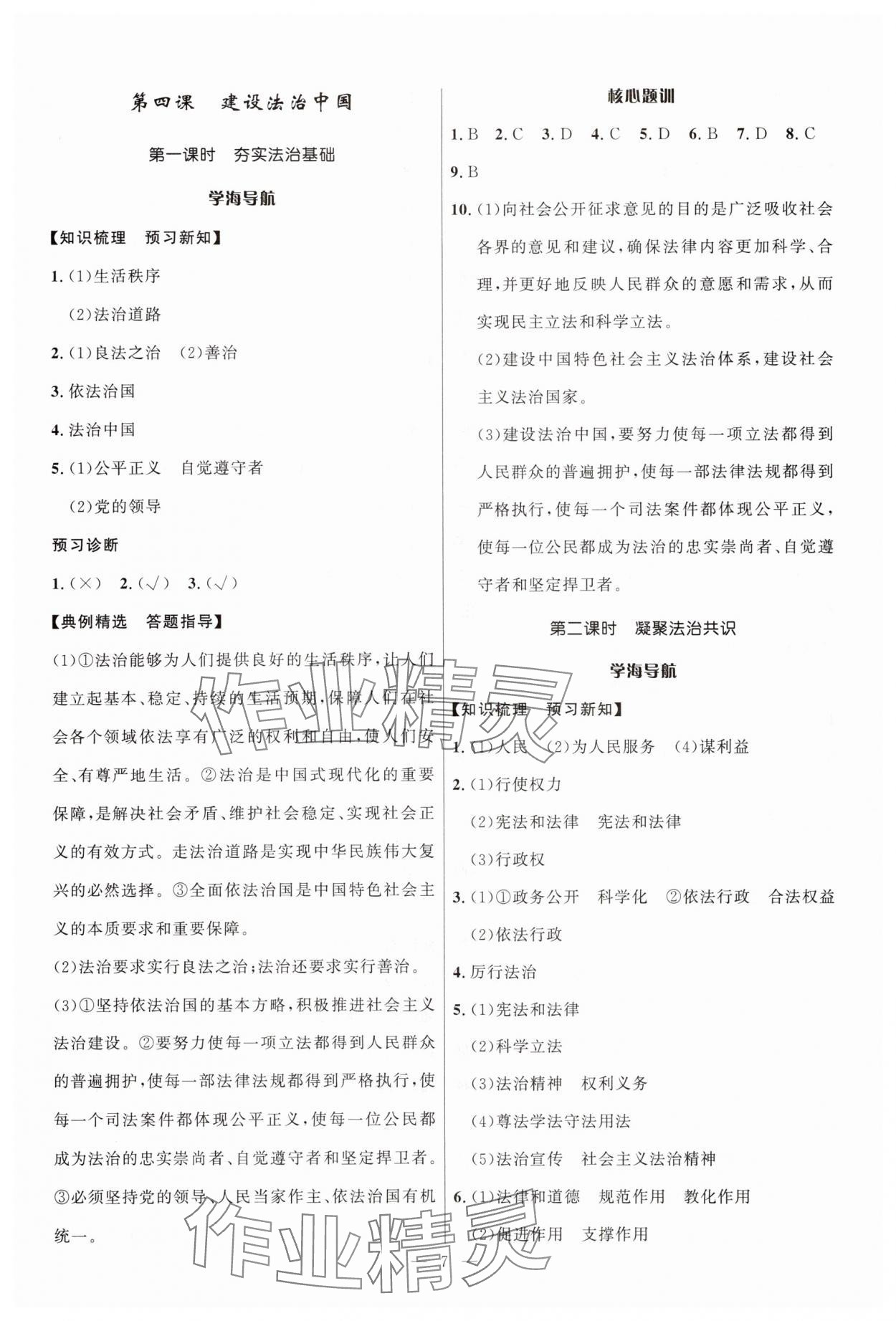 2025年顶尖课课练九年级道德与法治全一册人教版贵州专版&nbsp;第7页