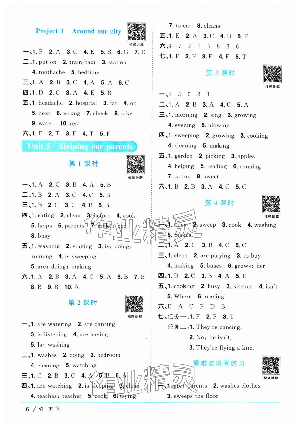 2025年阳光同学课时优化作业五年级英语下册译林版江苏专版&nbsp;第6页