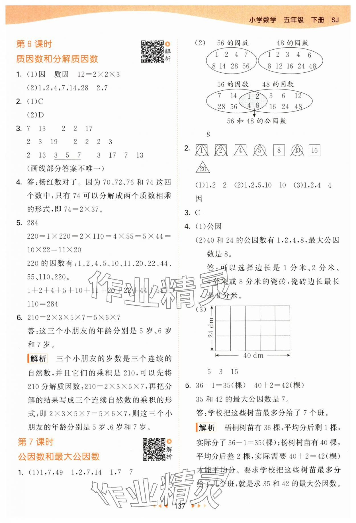 2025年53天天练五年级数学下册苏教版&nbsp;第13页