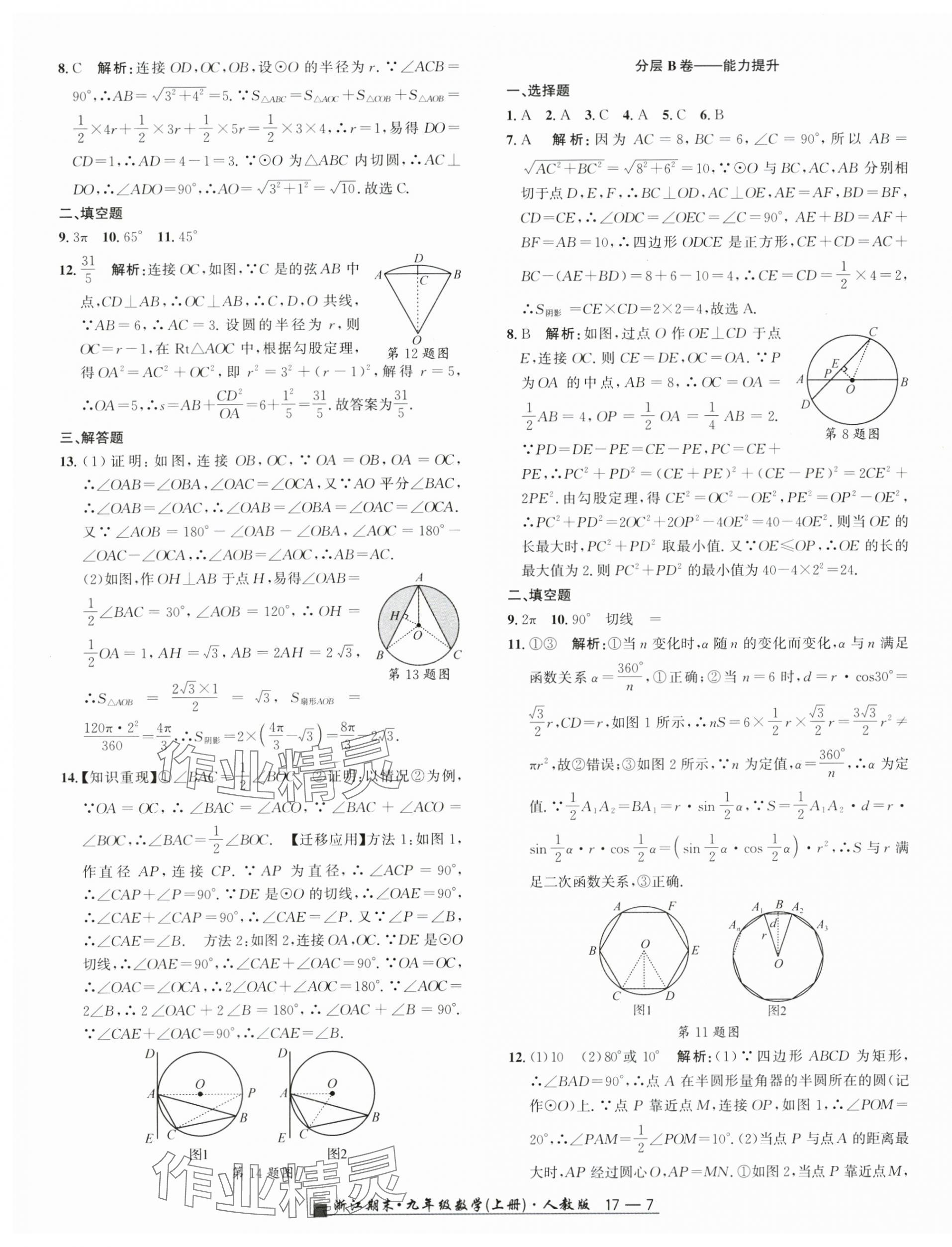 2024年励耘书业浙江期末九年级数学上册人教版&nbsp;第7页
