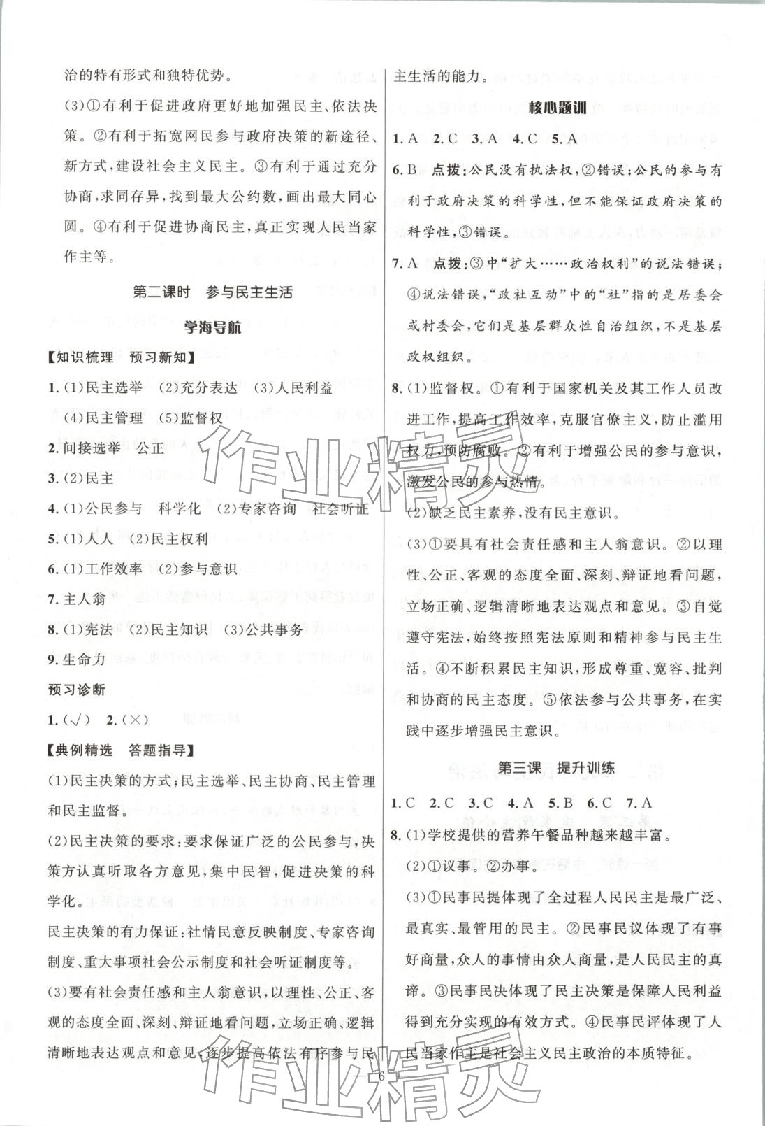2025年顶尖课课练九年级道德与法治全一册人教版贵州专版&nbsp;第6页