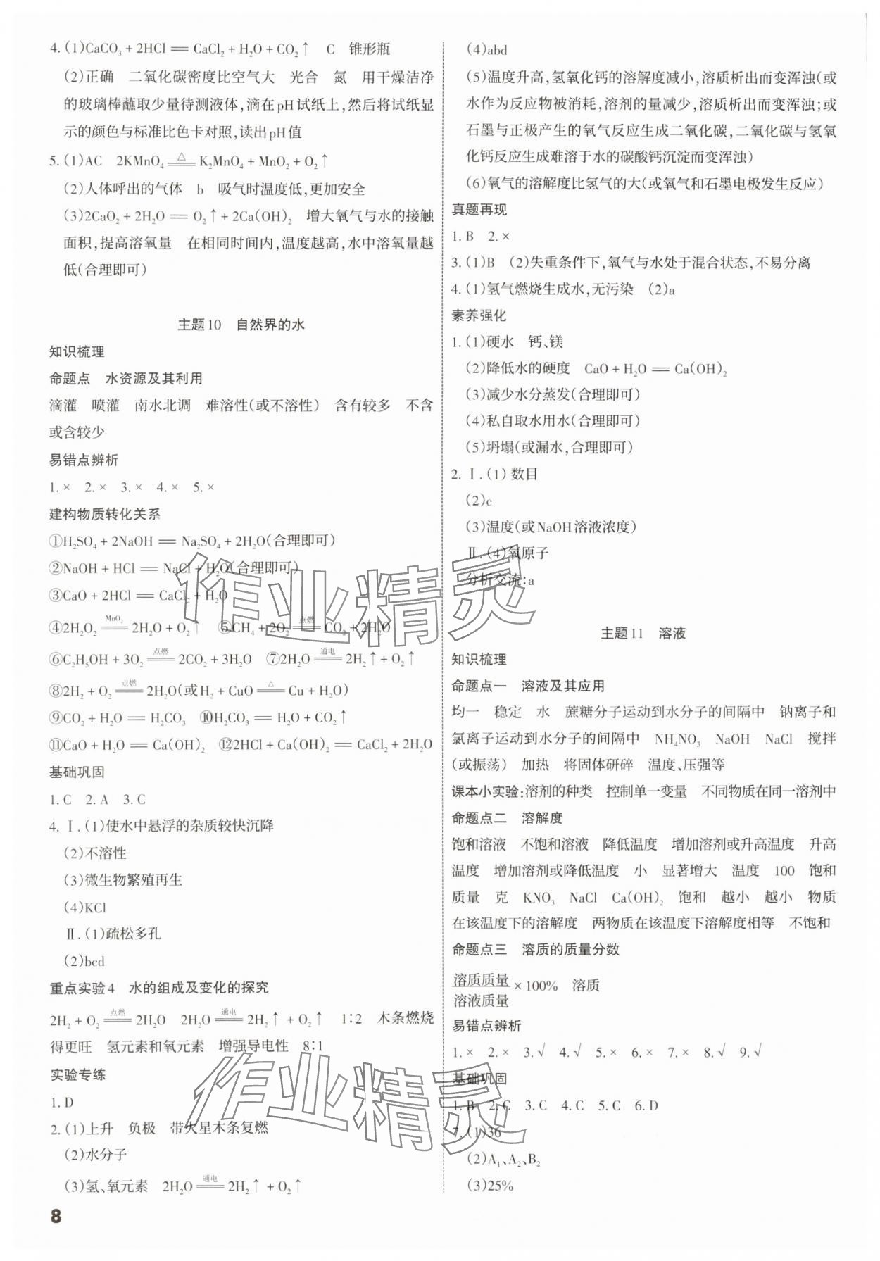 2025年滚动迁移中考总复习化学广东专版&nbsp;第8页