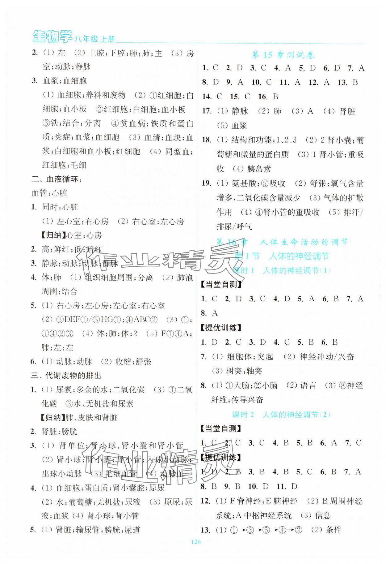2024年南通小题课时作业本八年级生物上册苏科版&nbsp;第2页