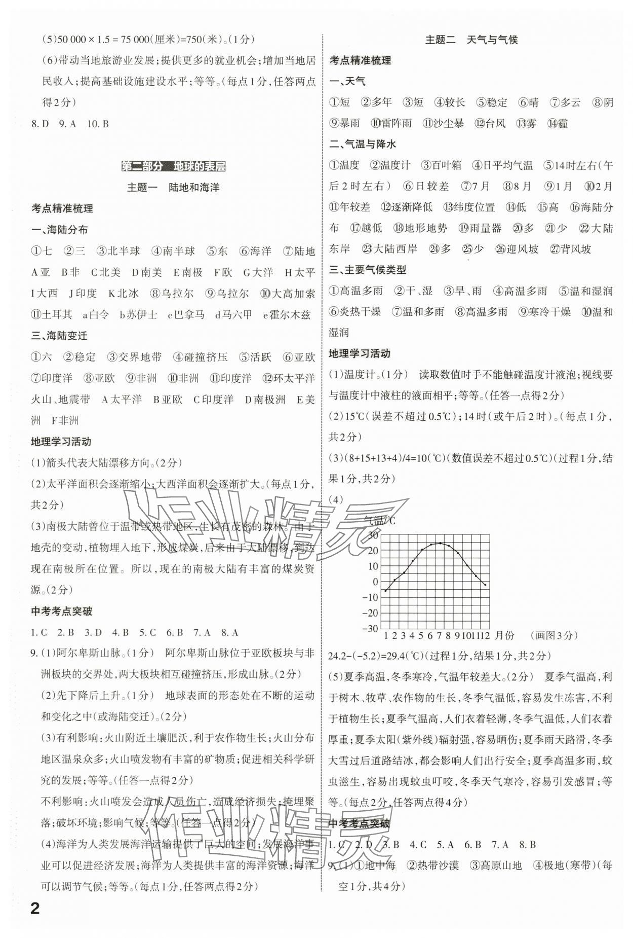 2024年滚动迁移中考总复习地理山西专版&nbsp;第2页