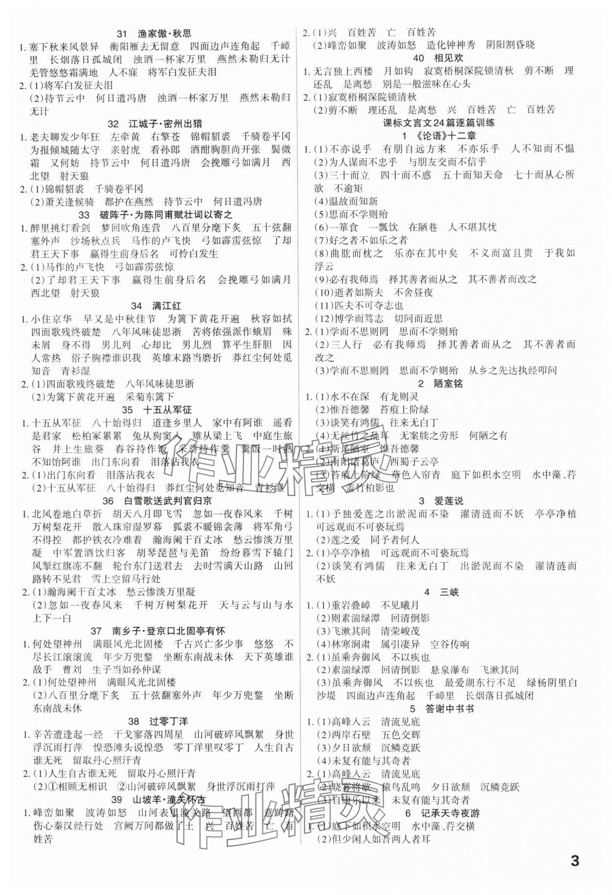 2024年滚动迁移中考总复习语文广东专版&nbsp;第3页