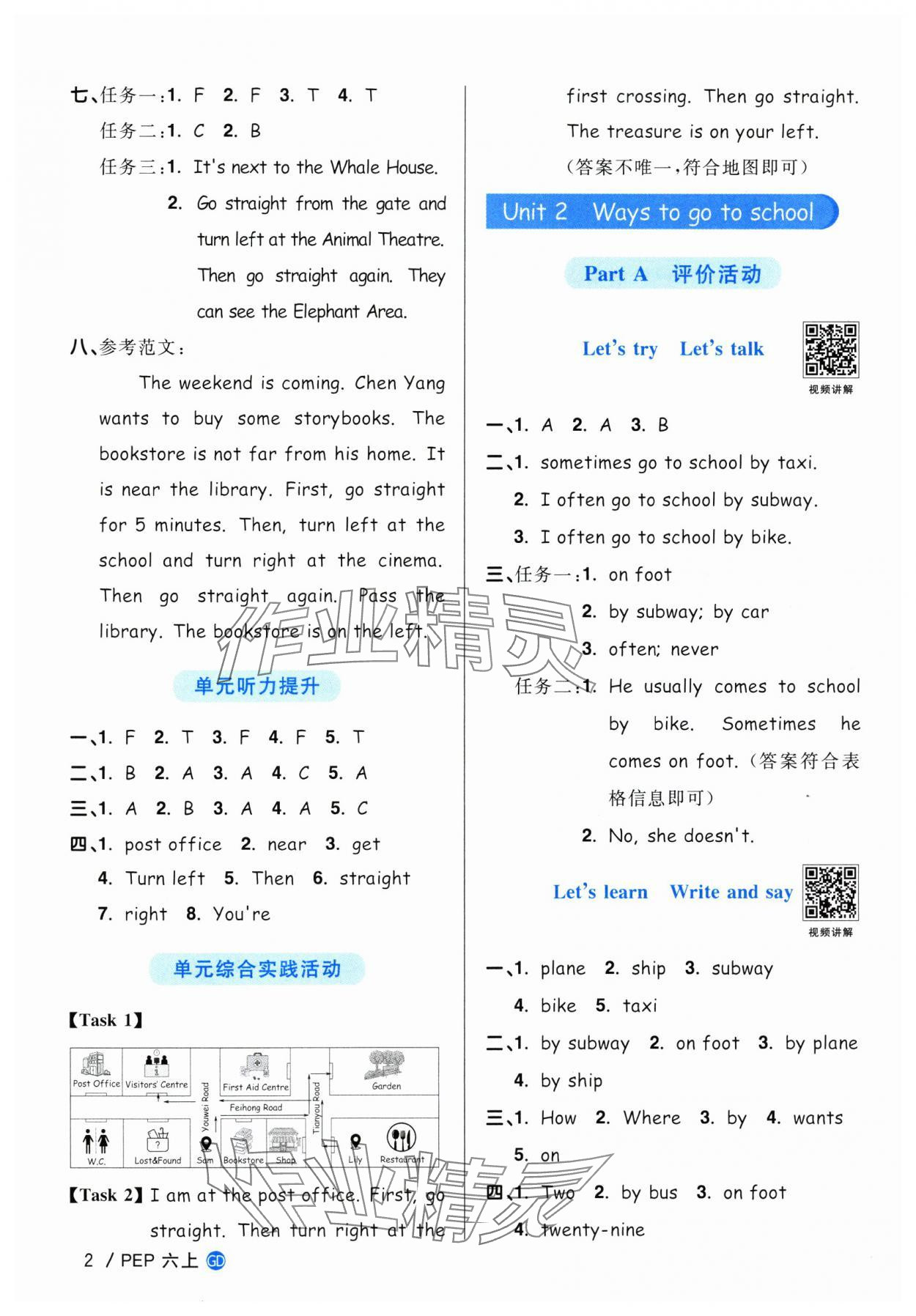 2025年阳光同学课时优化作业六年级英语上册人教版广东专版&nbsp;第2页