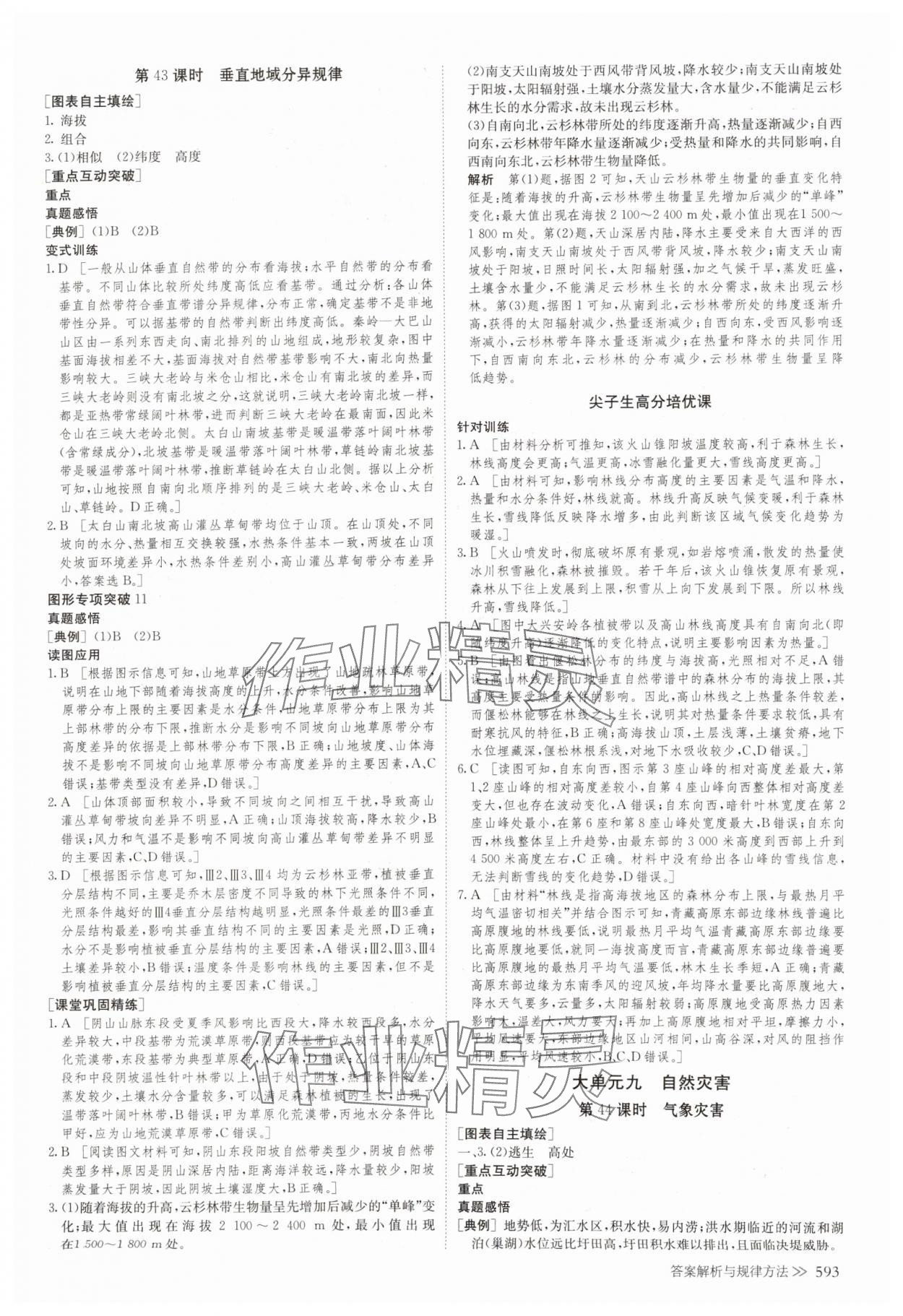 2025年创新设计高考总复习地理鲁教版&nbsp;参考答案第22页