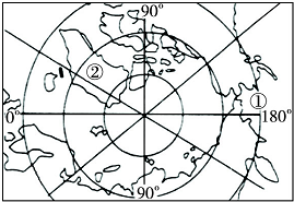 北极地区轮廓地形图图片