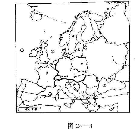 欧洲西部地图无字图片