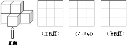 六個小正方體搭成的,分別畫出從正面,左面,上面看到的立體圖形的形狀