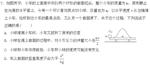 系統動量守恆a.系統機械能不斷增加 b.系統機械能守恆6.