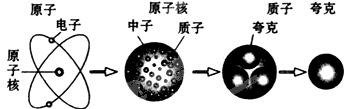 如图是用来说明原子及原子核结构情况的示意图。由此图提供的信息可知：原子是由原子核和核外的 组成的；原子核内的质子和中子 (选填“有”或“没有 ...