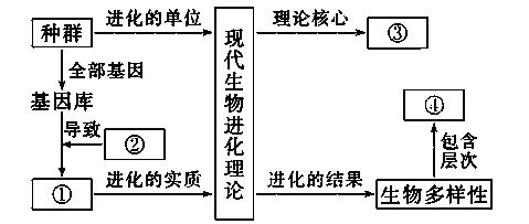 下列為現代生物進化理論的概念圖,以下說法正確的是( ) a.