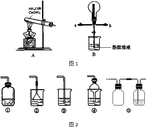 (1)实验室制备氨气的化学方程式;干燥氨气常用的干燥剂是;(2)收集氨气