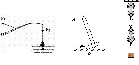 按題目要求作圖: (1)如圖所示為釣魚竿釣魚的示意圖, o為支點, f 1