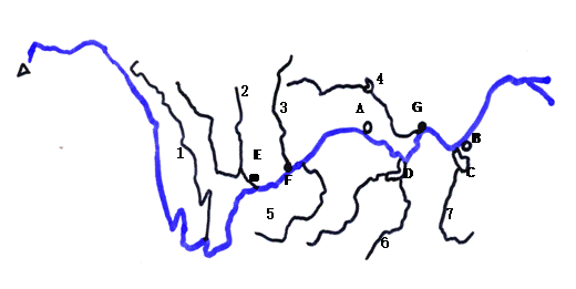 读长江水系图,回答下面的问题