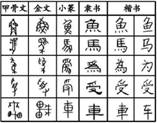 《漢字字形演變表》配寫一段說明性文字,介紹漢字字形的演變特點