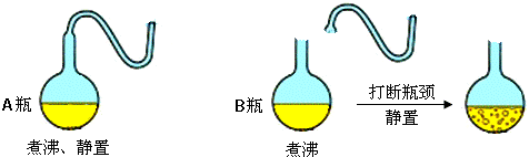 下面是著名的"鹅颈瓶实验",请分析回答问题 a,b两个鹅颈瓶内都装有