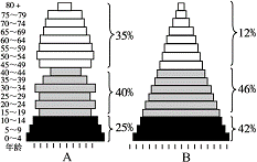 表某地区人口年龄构成情况_人口年龄构成三角图(3)