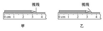 如图所示：(1)在测物体的长度时,两种使用方式中正确的是 图,铅笔的长度应为 cm。(2)用刻度尺测物理课本的长度需要多次测量,多次测量的目的 ...