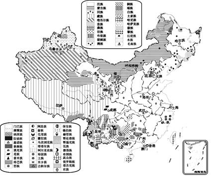 (1)我国各民族分布的特点可以概括为.