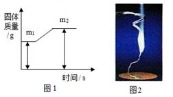 回答下列问题： (1)镁条在空气中完全燃烧生成氧化镁(只考虑氧气参加反应，下同)，若固体变化用图1表示，则m2与m1之差表示 的质量． (2 ...