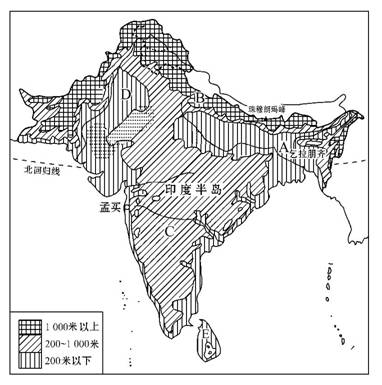 南亚是世界古代文明发源地之一读南亚地形图,回答下列问题