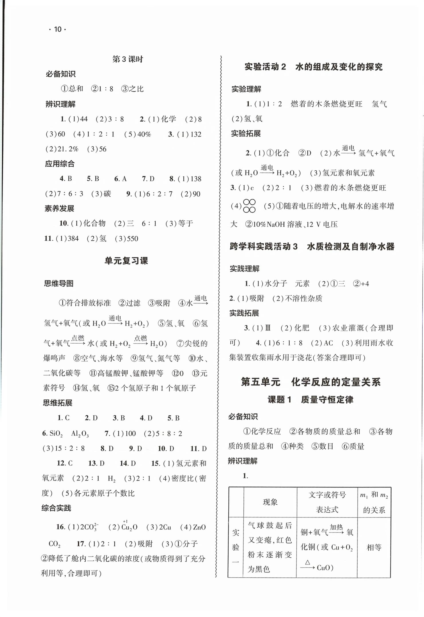 2026年基础训练大象出版社九年级化学全一册人教版&nbsp;第10页