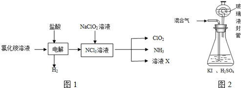 盐酸,naclo2(亚氯酸钠)为原料,通过以下过程制备clo2:电解时发生反应