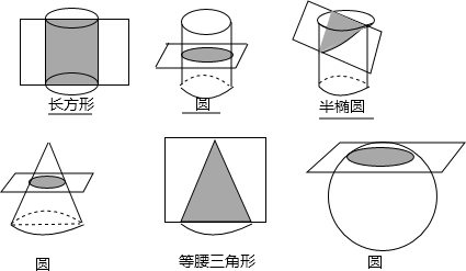 立体图形切割横截面图片