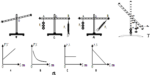 如图,在探究杠杆平衡条件时,左边的钩码个数和位置保持不变,右边弹簧