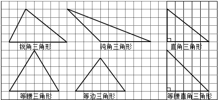 14分别画出锐角三角形钝角三角形直角三角形等腰三角形等边三角形等腰