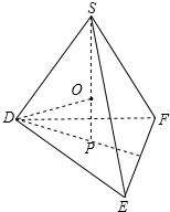 如圖所示.正三稜錐s-abc中.d.e.f分別是稜sa.sb.sc上的點.且sd=a.平面