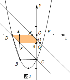 c的拋物線y=x2 bx c與x軸交於點d.e.直線dc與線段ab交於點f.