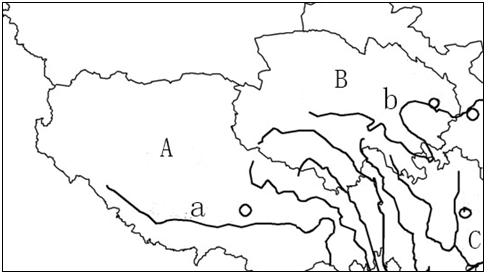 7读青藏地区图,完成下列各题