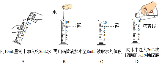 实验室常用体积分数表示稀硫酸浓度,现欲用98%的浓硫酸2ml和蒸馏水8ml