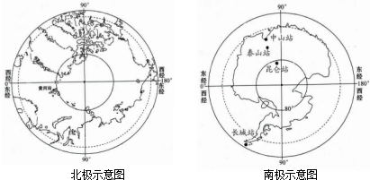 13读两极地区示意图回答下列问题