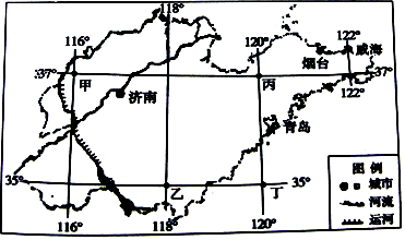 11如图为山东省略图图中某点的经度为120e纬度为37n该点是