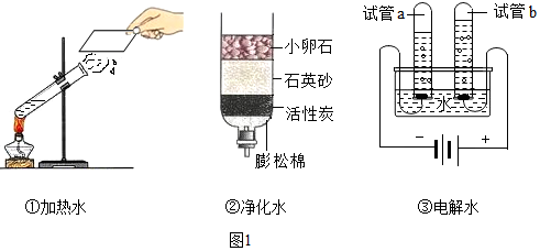 1化学课上同学们分组研究水的净化及组成装置如图1其中一组同学用自制