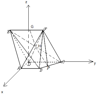 四边形cdef为菱形, ∵∠dcf=60°,∴△def为正三角形,取ef的中点g