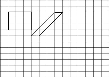 請你在這張方格紙上畫出一個周長為12釐米的正方形和一個平行四邊形.