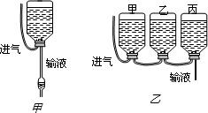 医院里的护士使用如图所示的装置给患者输液小雨发现照这样做法