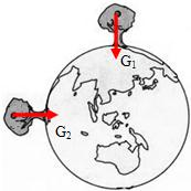 17,地球的两棵萍果树上长着两个质量相等的萍果如图所示,请用力的示意