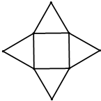 三角体的平面展开图图片