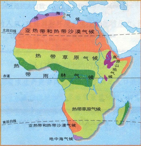 非洲气候分布特点图片