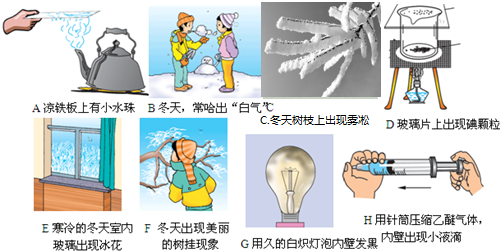 如图属于液化的有