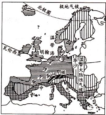 欧洲气候类型空白图图片