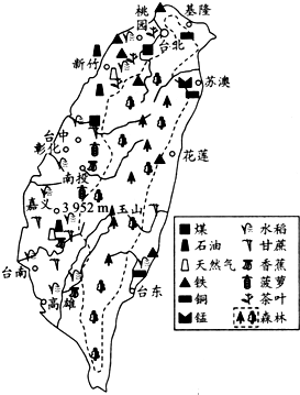 台湾矿产资源分布图图片