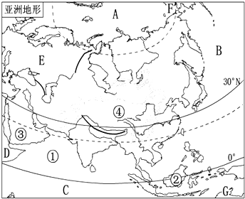 亚洲空白地图模板图片